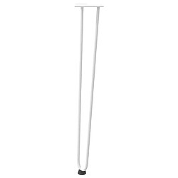 Acheter vidaXL Pieds de table en forme d'épingle à cheveux 4 pcs blanc 72 cm