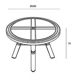 Table Jazmin Ø1000 mm P.17 - RESOL