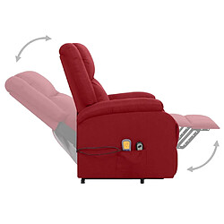 Maison Chic Fauteuil de massage,Fauteuil luxe de relaxation Rouge bordeaux Tissu -MN54877 pas cher