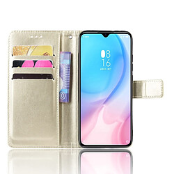 Wewoo Housse Coque en cuir à rabat horizontal Texture rétro Crazy Horse pour Xiaomi CC9e / A3avec porte-cartes et fentes cartes et cadre photo Or pas cher