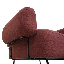 Acheter Mendler Fauteuil lounge HWC-L83, fauteuil cocktail fauteuil rembourré, tissu bouclé/textile métal ~ vieux rose