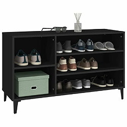 Acheter Maison Chic Armoire à Chaussures Noir,Meuble de Rangement à Chaussures 102x36x60 cm Bois d'ingénierie -MN56574