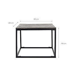 WOMO-DESIGN Table basse salon canapé en bois de manguier massif 60 x 60 x 46 cm pas cher