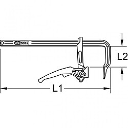 KS TOOLS 145.0412 Presse serrage rapide L.250mm