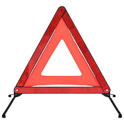 vidaXL Triangles de signalisation routière 4pcs Rouge 56,5x36,5x44,5cm