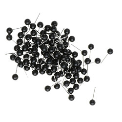 100 pièces en plastique noir yeux kits pour poupées ours feutrage aiguille jouet 5mm