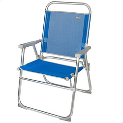 Chaise de Plage Aktive Gomera Bleu 48 x 88 x 50 cm Aluminium Pliable (4 Unités)