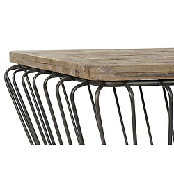 Acheter Pegane Table basse en bois de pin et métal coloris marron / noir - longueur 125 x profondeur 64 x hauteur 51 cm