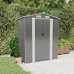 vidaXL Abri de jardin Gris clair 192x108x223 cm Acier galvanisé 