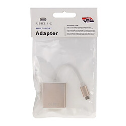 Wewoo Câble or pour MacBook 12 pouces, Chromebook Pixel 2015, Tablette Tactile Nokia N1, Longueur: Environ 10cm adaptateur USB-C / Type-C 3.1 vers DVI 24 + 5 pas cher