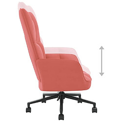 Maison Chic Chaise de relaxation | Fauteuil relax Rose Velours -GKD74148 pas cher