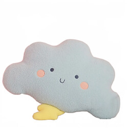 Universal 48 cm mignon dessin animé nuage peluche kawaii soleil arc-en-ciel éclair série ciel nuage coussin fourré coussin de décoration de la maison | peluche coussin (bleu éclair nuage)