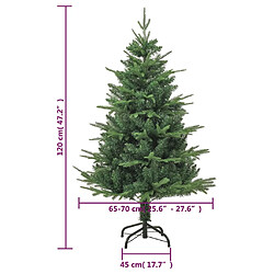 vidaXL Sapin de Noël artificiel Vert 120 cm PVC et PE pas cher