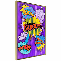 Paris Prix Affiche Murale Encadrée Kaboom Boom Pow 20 x 30 cm Or