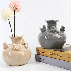 Centre de Table DKD Home Decor Porcelaine Oiseaux (16 x 16 x 6.5 cm) (2 pcs)