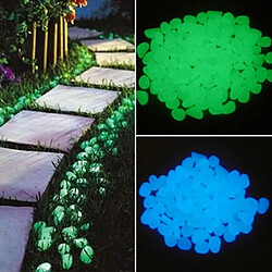 Justgreenbox 50Pcs Brille dans l'obscurité Galets de jardin Pierres Rochers pour les allées Sentier Patio Pelouse Cour Décor Pierres lumineuses, Couleurful