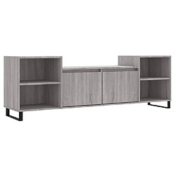 vidaXL Meuble TV Sonoma gris 160x35x55 cm Bois d'ingénierie