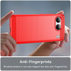 Acheter Htdmobiles Coque pour OnePlus Nord 4 - housse etui silicone gel carbone + verre trempe - ROUGE