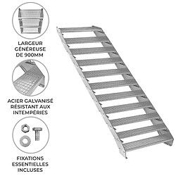 Monstershop Escalier Caillebotis - 240 x 900 mm