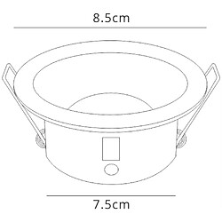 Inspired Downlight GU10 rond, 1 x GU10 (Max 12W), IP54, blanc mat