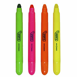 Jovi Gel Textmarker Display avec 20 marqueurs de texte - Couleurs fluorescentes - Aucune pointe nécessaire - Glissement doux - Ne pas transférer - Séchage rapide - Convient à la lumière noire - Couleurs assorties