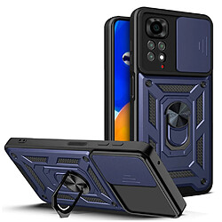 Coque en TPU anti-chocs avec béquille rotative, bleu pour votre Xiaomi Redmi Note 11S 4G