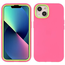 Coque en TPU antichoc, caoutchouté, anti-empreinte digitale rose pour votre iPhone 13 6.1 pouces