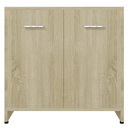 Maison Chic Armoire de salle de bain,Meuble de rangement,Meuble haut Chêne sonoma 60x33x61 cm Aggloméré -GKD277451 pas cher