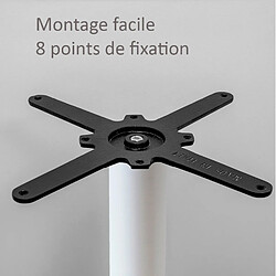 Restootab Piétement modèle Rome blanc XL pour tables jusqu'à Ø130cm