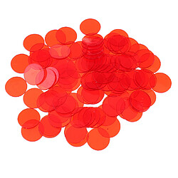 300pcs jetons de jeu de bingo professionnels comptant les jetons de bingo en plastique rouge