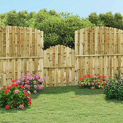 vidaXL Portail de jardin Bois de pin imprégné 100x125 cm