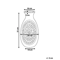 Avis Beliani Vase décoratif MEGARA fait à la main Céramique 51 cm Gris