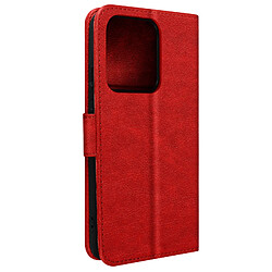 Avizar Housse pour Xiaomi 13 Pro portefeuille rangement carte support vidéo rouge