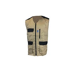 Gilet de travail CEPOVETT Kargo pro light - beige et noir - Taille 1