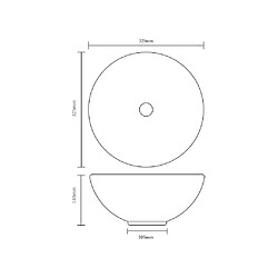 Vente-Unique Lavabo 32,5 x 14 cm céramique foré 02_0002589 pas cher