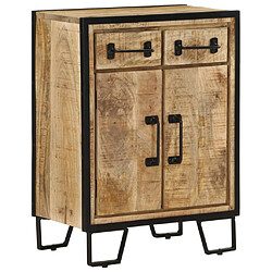 vidaXL Buffet et 2 tiroirs 53x31x72 cm bois massif de manguier et fer