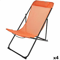 Hamac pliant Aktive Orange 52 x 87 x 77 cm (4 Unités)