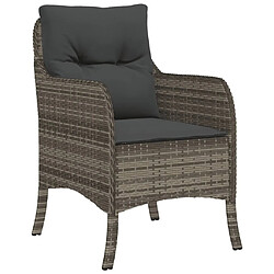 Avis Maison Chic Ensemble à manger d'extérieur 7 pcs avec coussins,Salon de jardin,Mobilier de jardin gris rotin -GKD766058