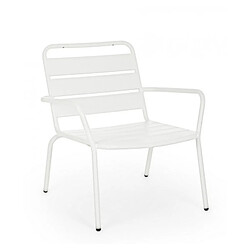 Webmarketpoint Fauteuil d'extérieur blanc Marylin 65x74x71h cm