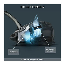 ROWENTA RO7451EA Aspirateur avec sac, Puissance 400 W, Haute filtration, Basse consommation, Silencieux, Fabriqué en France, Bl