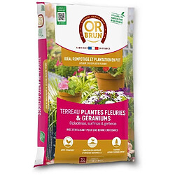 Terreau plantes fleuries et geraniums - OR BRUN - OBRTGER35N - 35 L