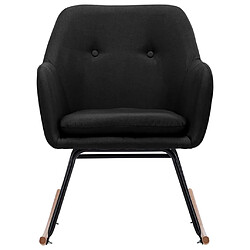 Avis Maison Chic Chaise à bascule | Fauteuil Relax, design moderne Noir Tissu -GKD34458