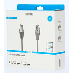 HAMA Câble réseau, CAT-5e, 1 Gbit/s, blindé F/UTP, 10,00 m