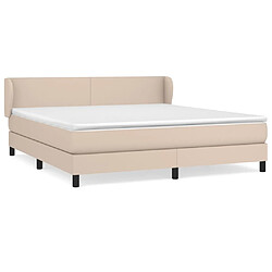 vidaXL Sommier à lattes de lit avec matelas Cappuccino 160x200 cm