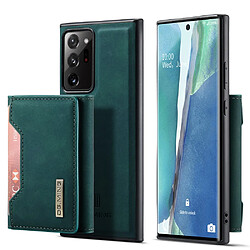 Dg.Ming Coque en TPU + PU avec béquille magnétique à trois volets vert pour votre Samsung Galaxy Note20 Ultra