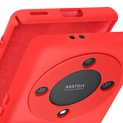 Avizar Coque pour Honor Magic 5 Lite 5G Semi-rigide Soft-touch Anti-traces Rouge pas cher