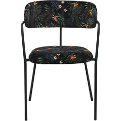 Acheter Venture Home Fauteuil en métal et velours Arrow (Lot de 2) noir fleuri.