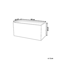 Avis Beliani Jardinière blanche 60 x 29 x 30 cm MYRA