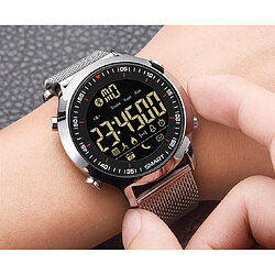 Avis Montre intelligente de sport pour homme Bluetooth Watch Stepping argent