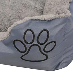 Avis vidaXL Lit pour chiens avec coussin rembourré Taille XXL Gris